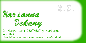 marianna dekany business card